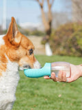Botella de agua portátil a prueba de fugas para mascotas con cuenco para beber
