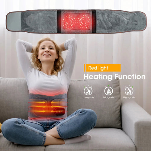 Faja lumbar con terapia de calor, masajeador de cintura y cinturón lumbar.