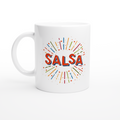 Taza de cerámica blanca de 11 oz Salsa