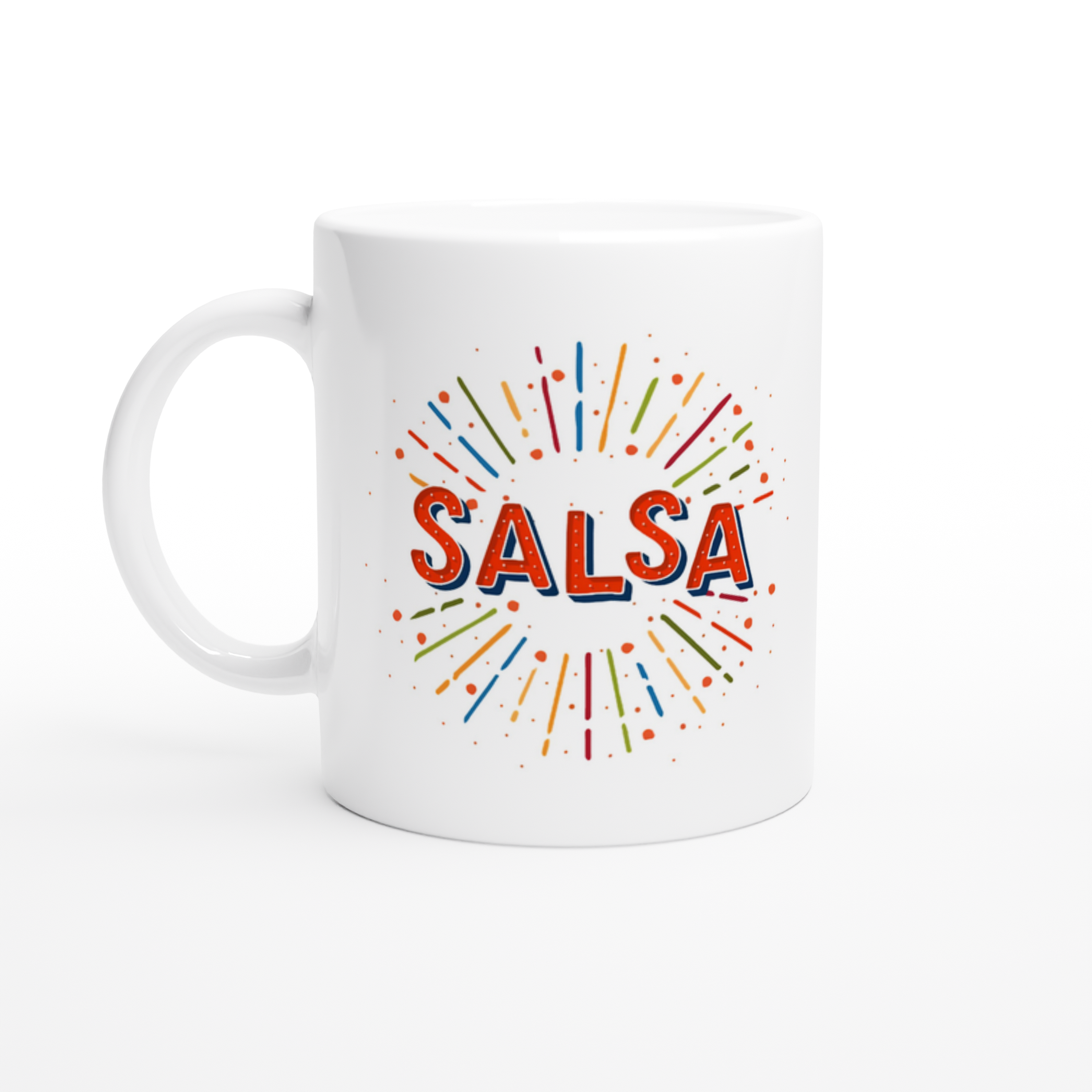 Taza de cerámica blanca de 11 oz Salsa