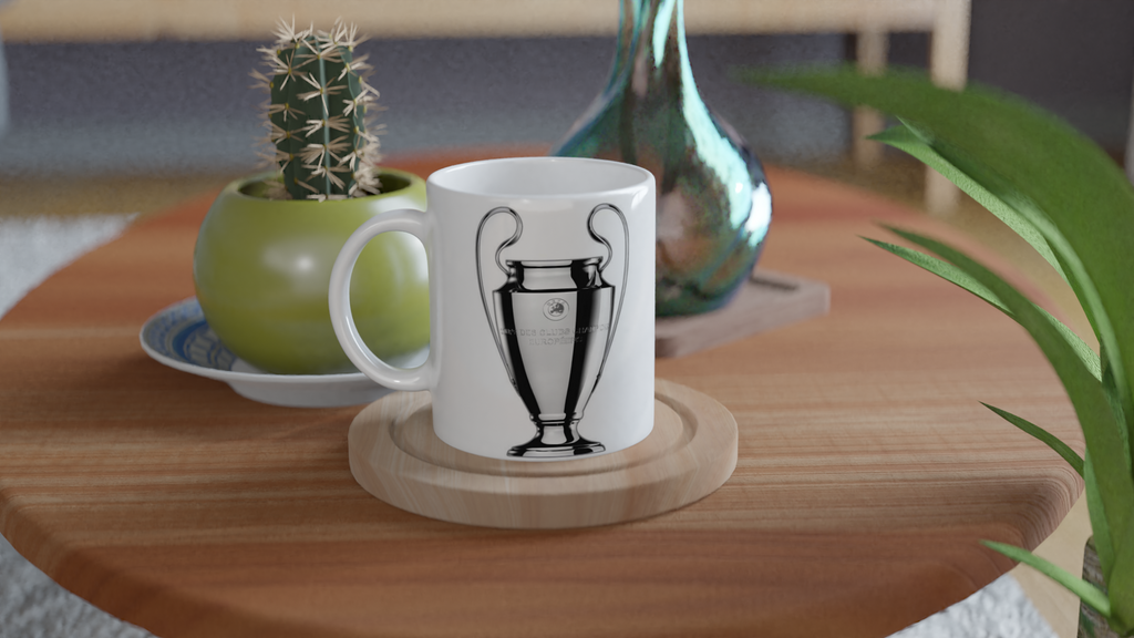 Tazza in ceramica bianca da 325 ml Champion