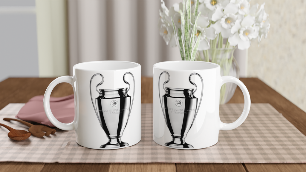 Tazza in ceramica bianca da 325 ml Champion